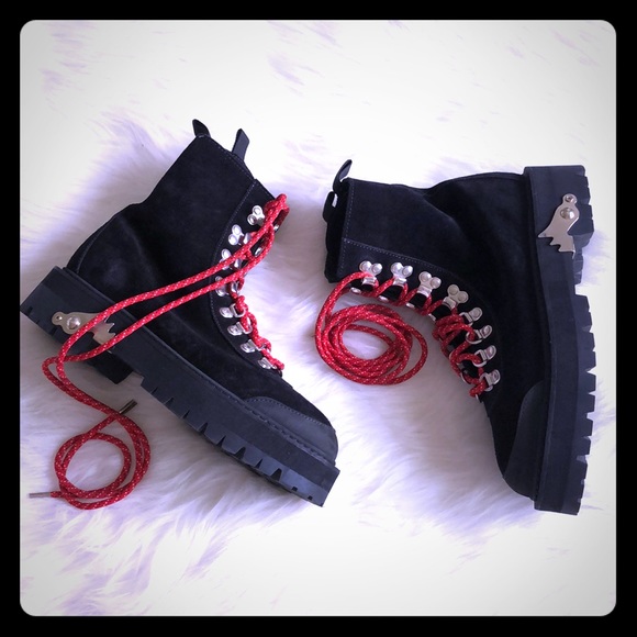 Shoes - *brand new* custom lace up boots